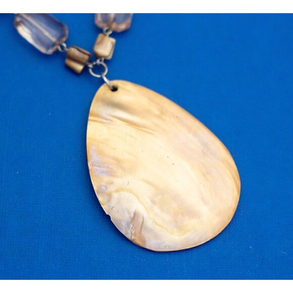 18", Vintage Abalone Bohemian Beaded Crystal Natural Necklace D4 - Picture 1 of 3